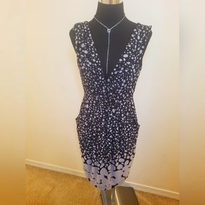 Georgous Black dress with grey polka dots